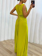 Yael™ | Elegant High Collar Dress
