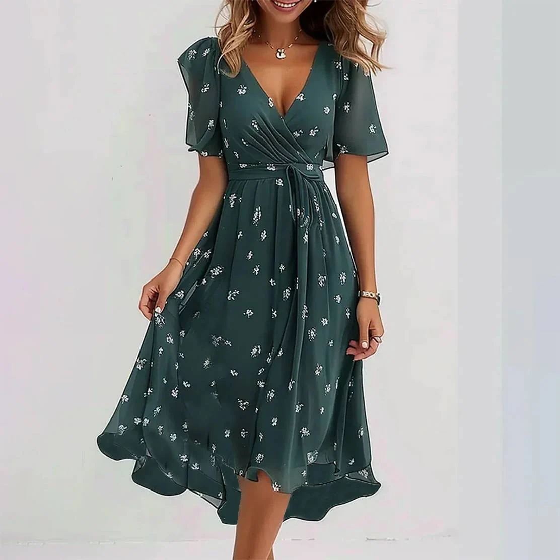 Bianca™ | Women's Dress with V-Neck