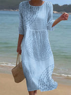 Patricia | Embroidered women's casual dress.