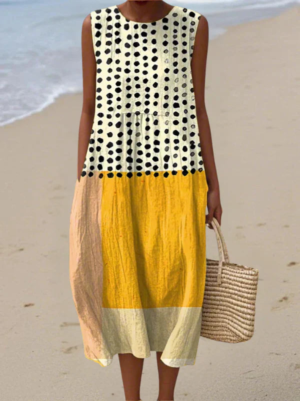 Leah | Summer Yellow Polka Dot Dress
