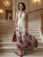 Orlune | Pleated White Maxi Dress