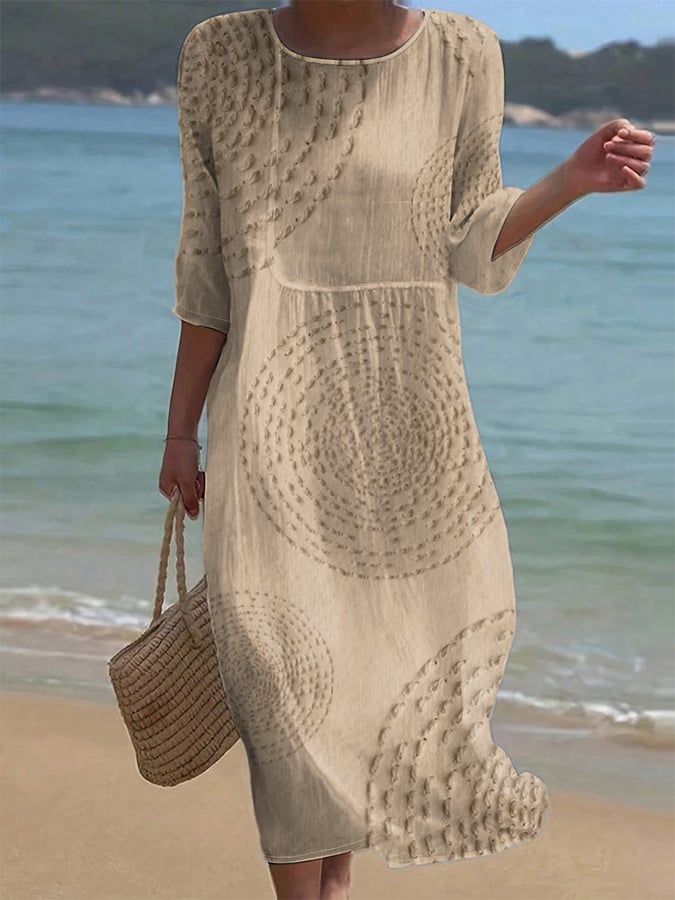 Patricia | Embroidered women's casual dress.
