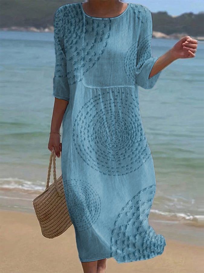 Barbara | Embroidered Casual Dress for Women.