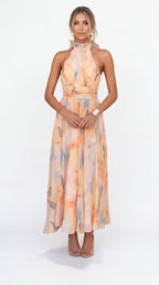 ESTHER | Watercolor Style Halter Dress