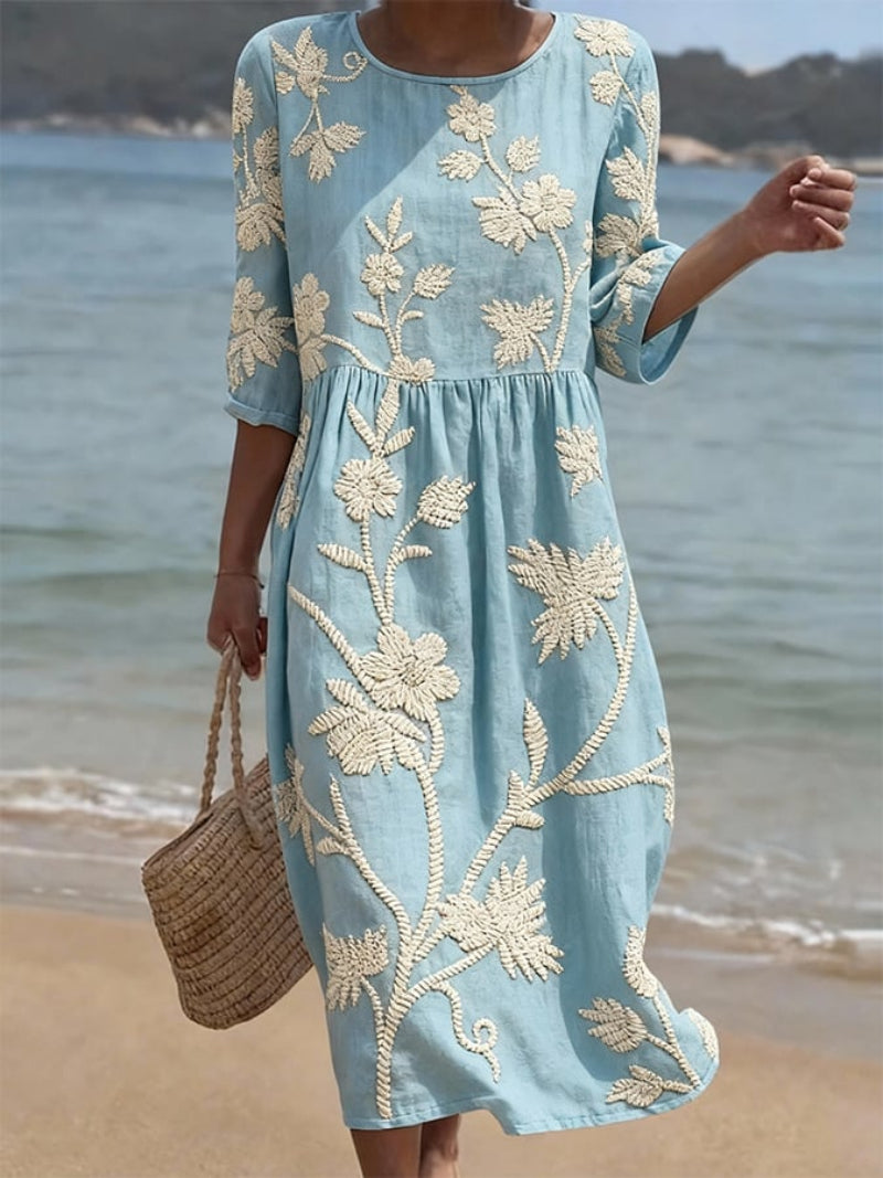 Nancy | Casual women's dress with floral print.