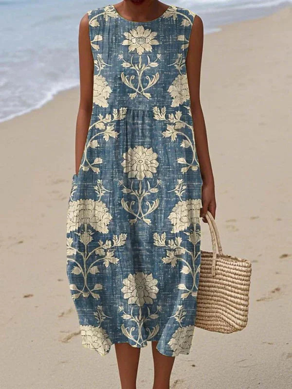Belle | Light Blue Floral Dress