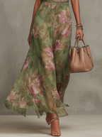 Livia™ | Elegant Floral Maxi Halter Dress