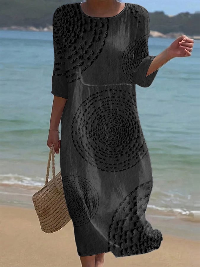 Patricia | Embroidered women's casual dress.