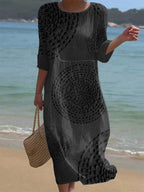 Patricia | Embroidered women's casual dress.