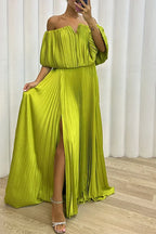Keren™ | Elegant Pleated Maxi Dress