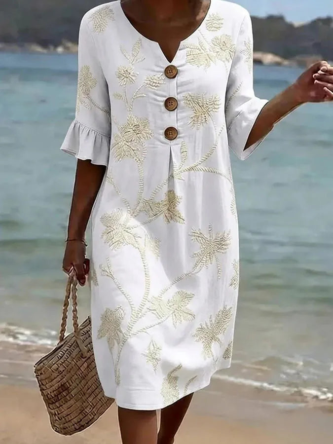 Teresa | Casual women's dress with floral print.